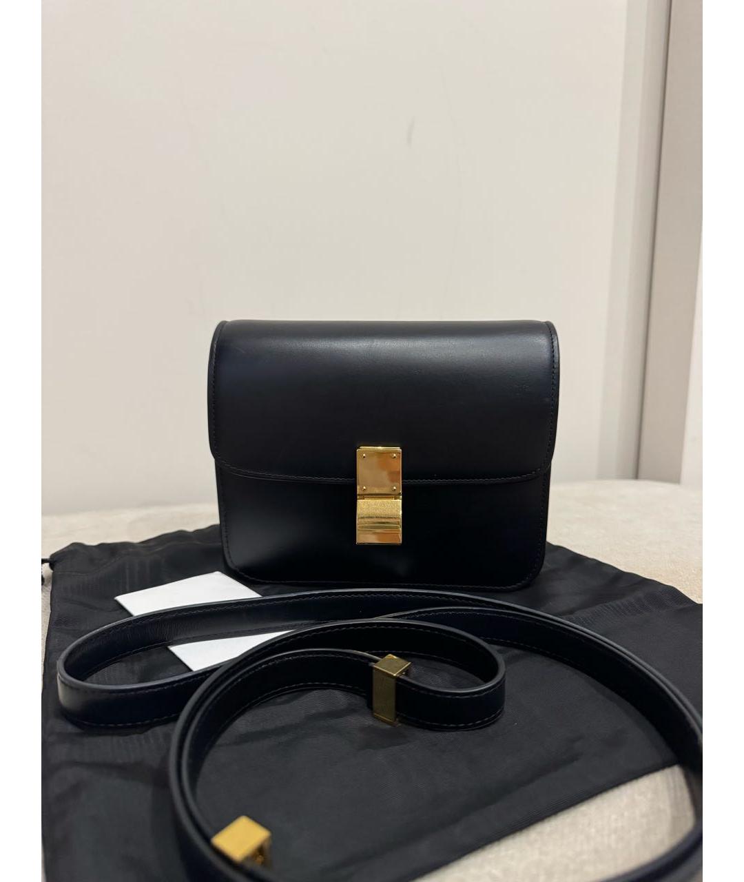 CELINE Черная кожаная сумка через плечо, фото 2