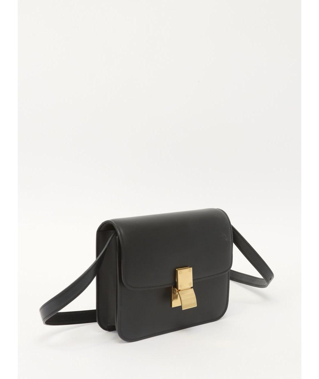 CELINE Черная кожаная сумка через плечо, фото 8