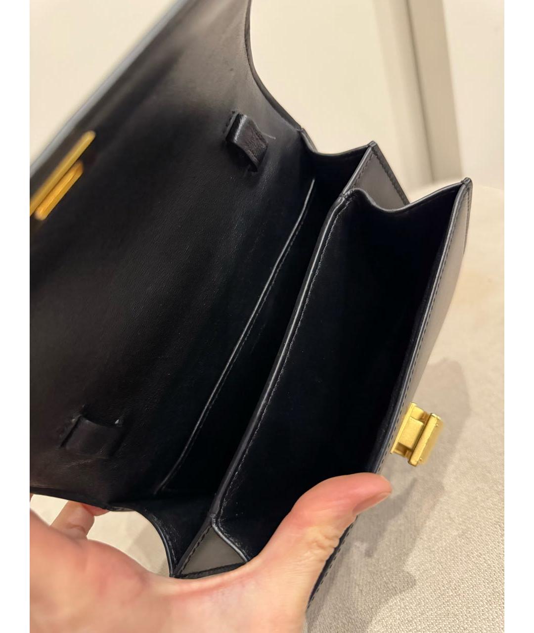 CELINE Черная кожаная сумка через плечо, фото 4