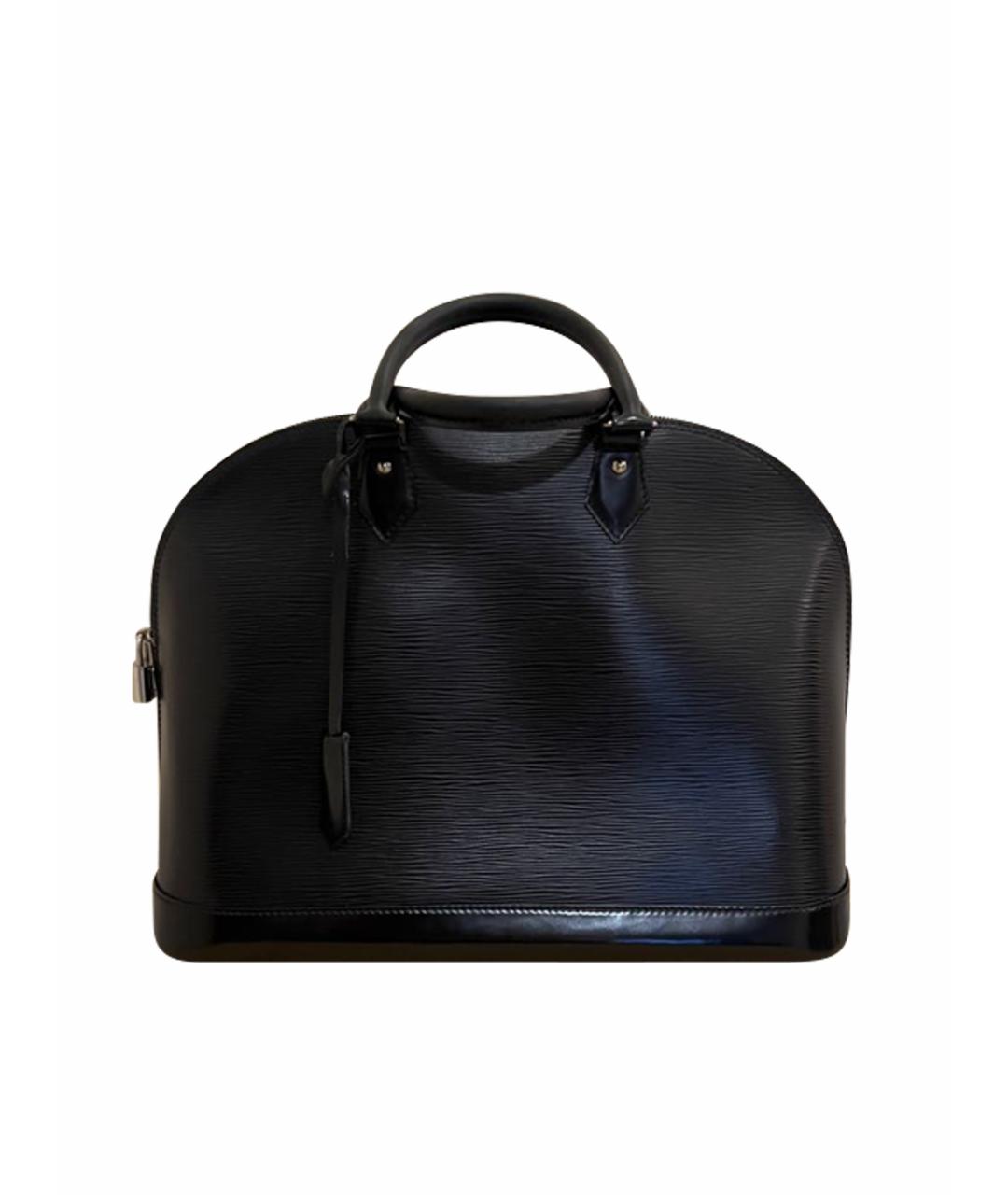 LOUIS VUITTON Черная кожаная сумка тоут, фото 1