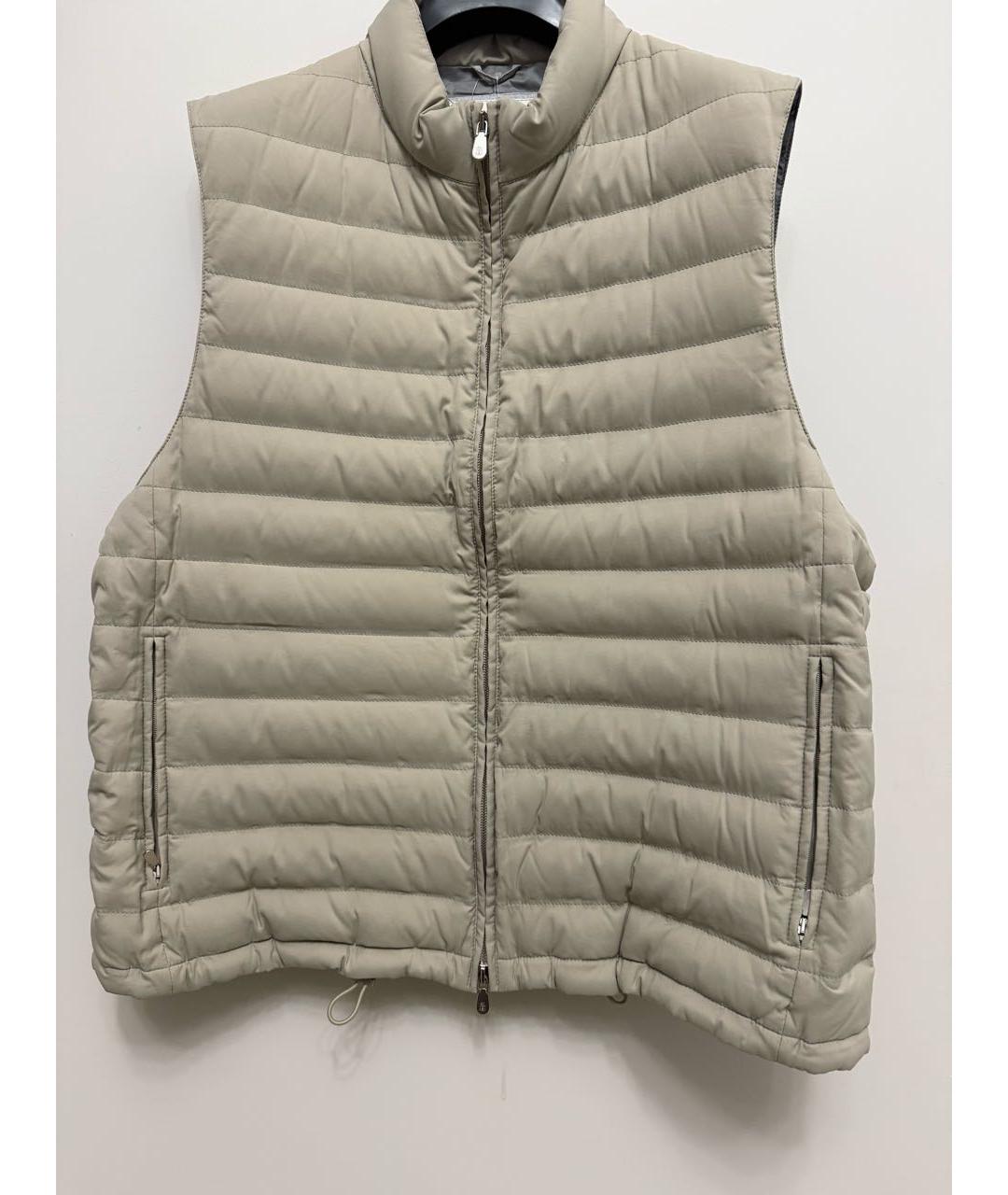 BRUNELLO CUCINELLI Бежевый полиамидовый жилет, фото 5