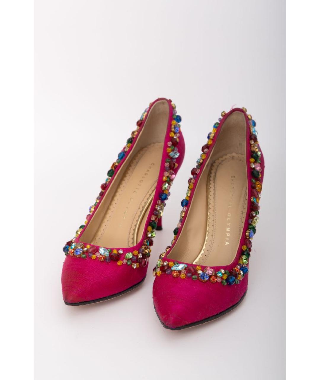 CHARLOTTE OLYMPIA Фуксия кожаные туфли, фото 6