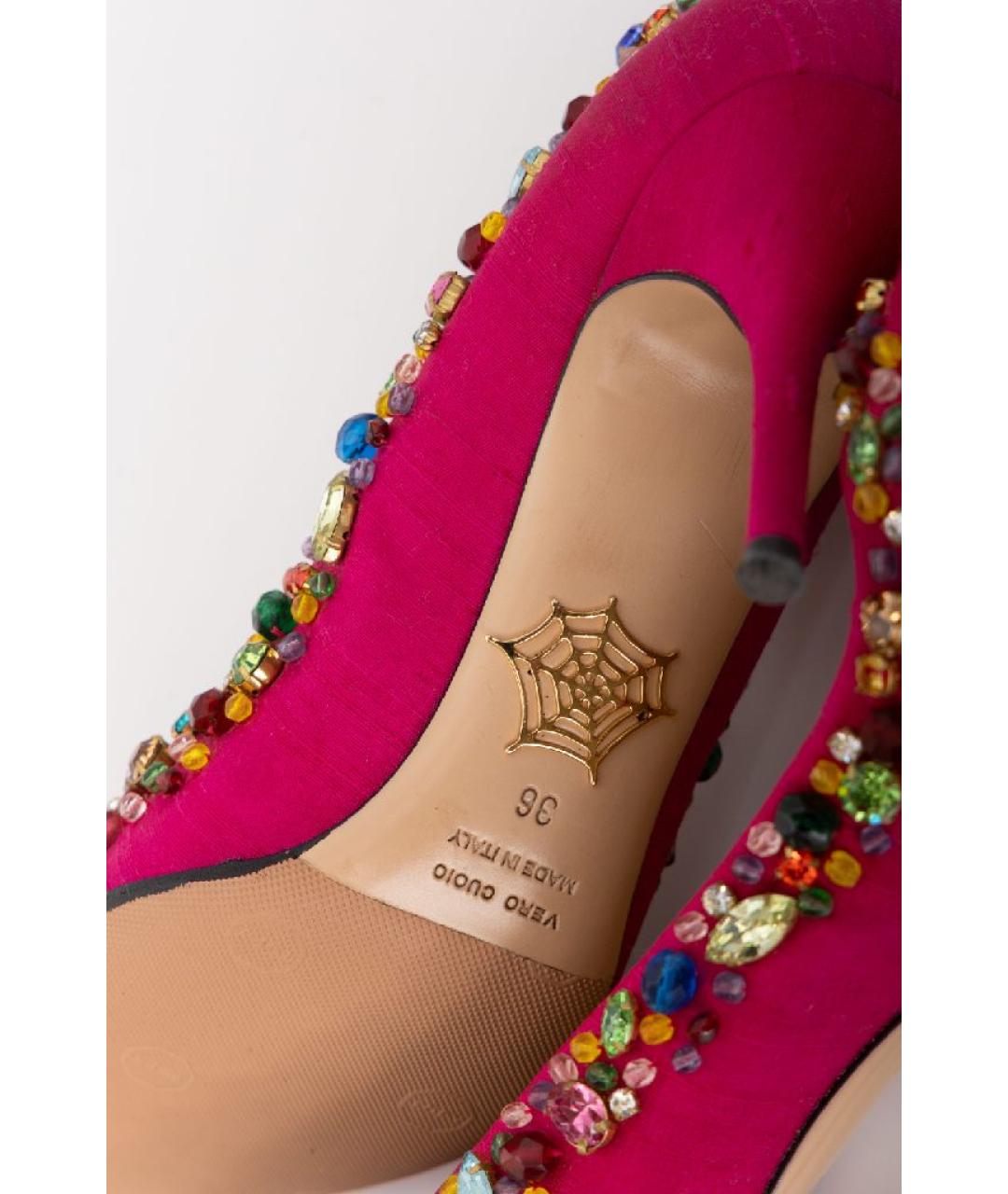 CHARLOTTE OLYMPIA Фуксия кожаные туфли, фото 7