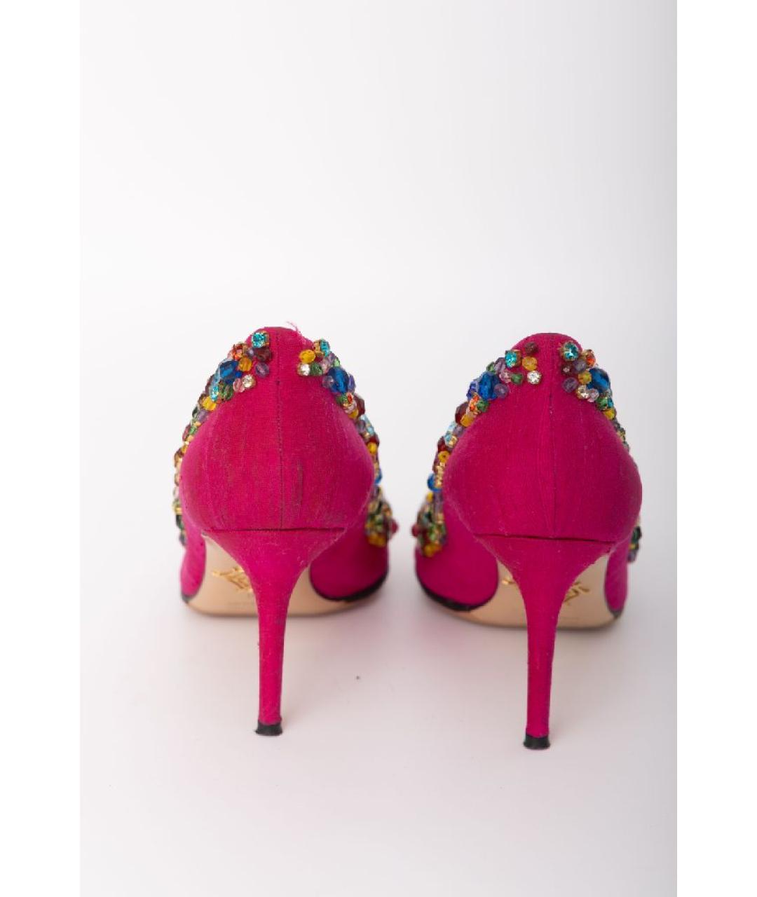 CHARLOTTE OLYMPIA Фуксия кожаные туфли, фото 4