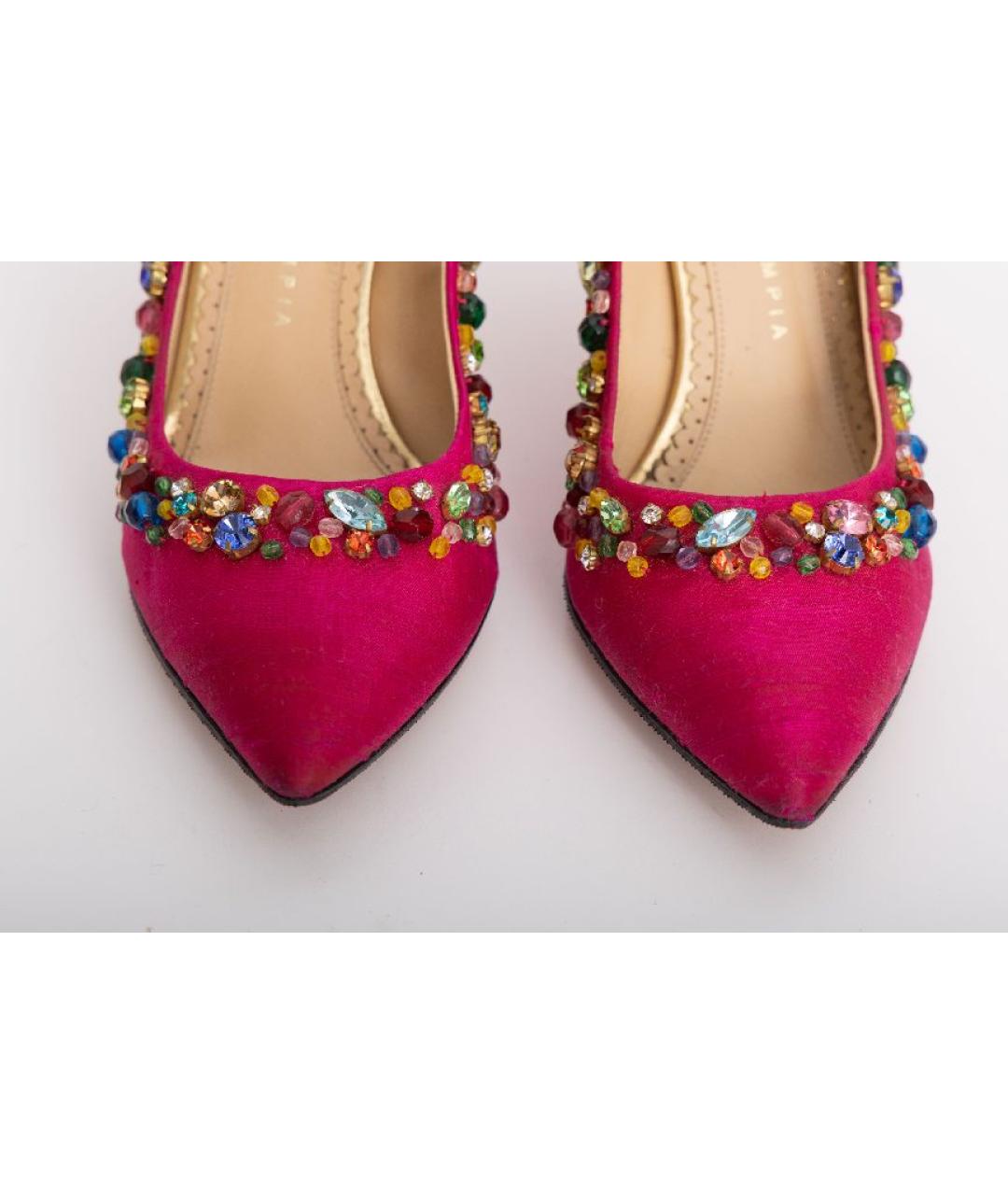 CHARLOTTE OLYMPIA Фуксия кожаные туфли, фото 8