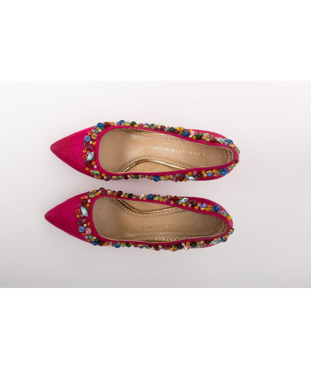 CHARLOTTE OLYMPIA Фуксия кожаные туфли, фото 3