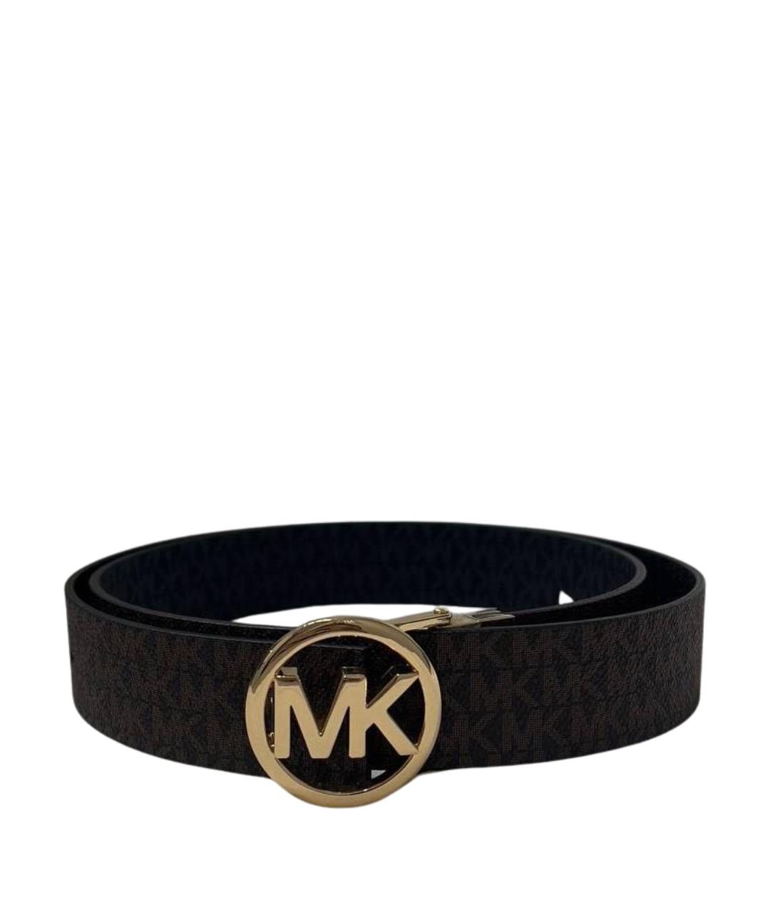 MICHAEL KORS Черный кожаный ремень, фото 1