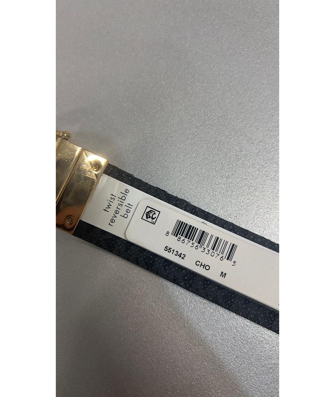 MICHAEL KORS Черный кожаный ремень, фото 3