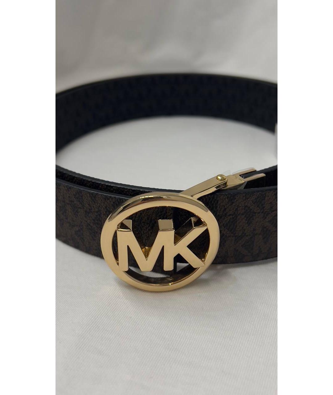 MICHAEL KORS Черный кожаный ремень, фото 4