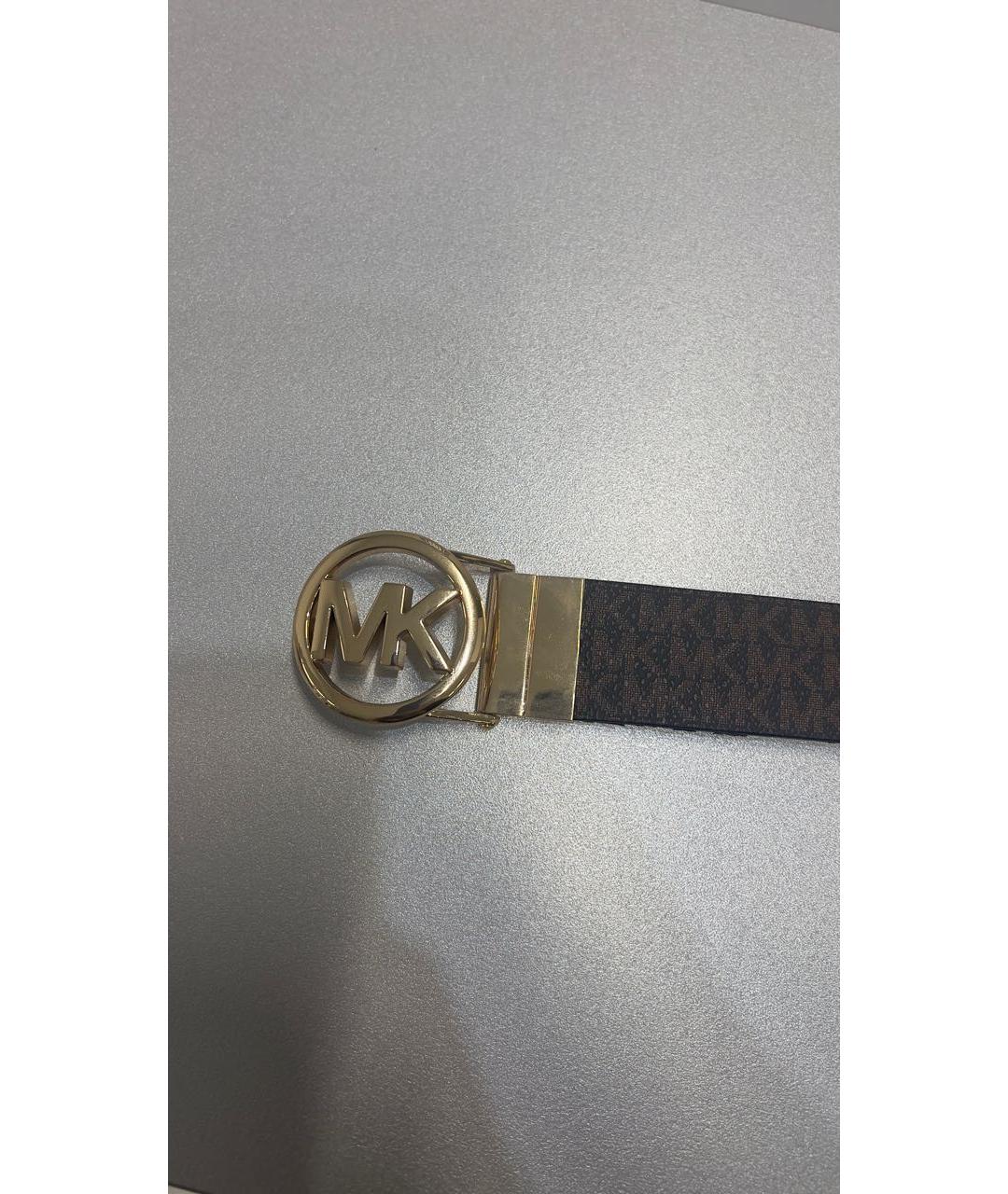 MICHAEL KORS Черный кожаный ремень, фото 2