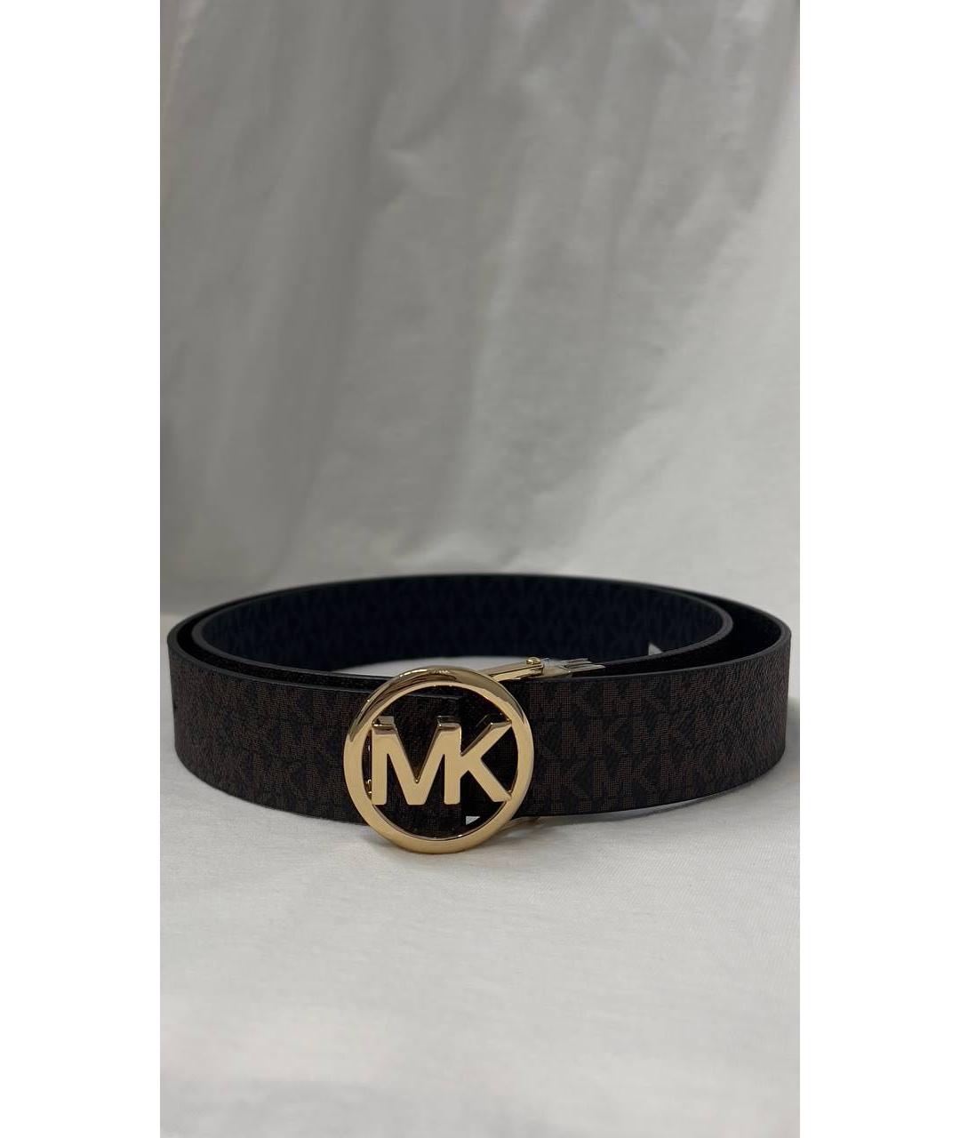 MICHAEL KORS Черный кожаный ремень, фото 5