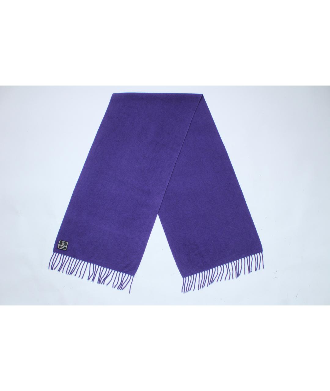 ERMENEGILDO ZEGNA XXX Фиолетовый шерстяной шарф, фото 2