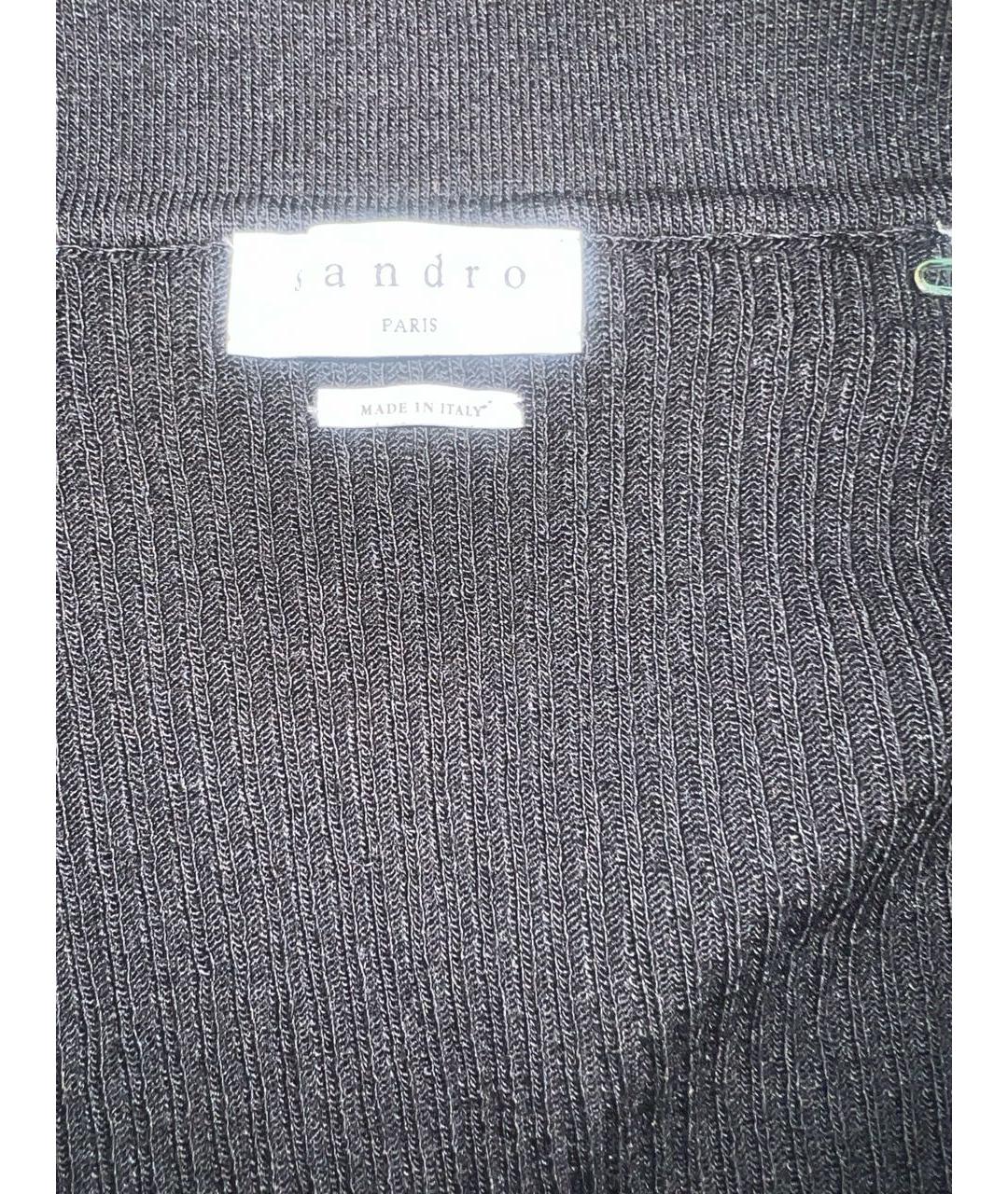 SANDRO Черный шерстяной джемпер / свитер, фото 3