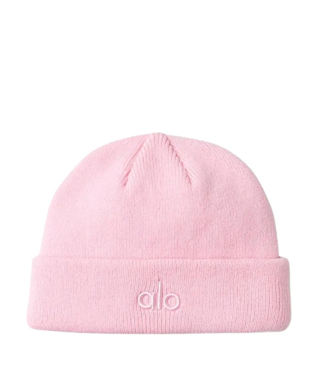 ALO YOGA Розовая хлопковая шапка, фото 1