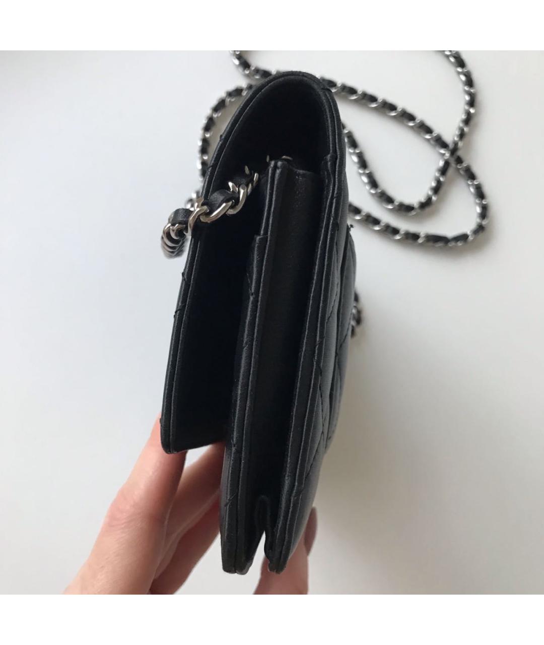 CHANEL Черная кожаная сумка через плечо, фото 6