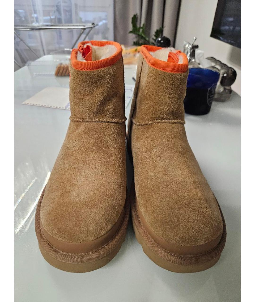 UGG AUSTRALIA Коричневые замшевые сапоги, фото 2