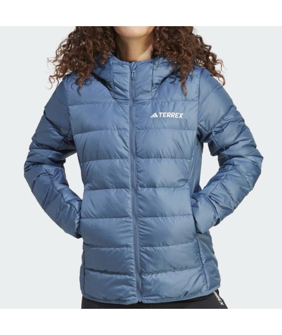 ADIDAS Синий полиэстеровый пуховик, фото 2