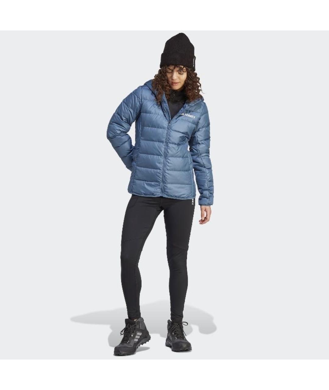 ADIDAS Синий полиэстеровый пуховик, фото 4