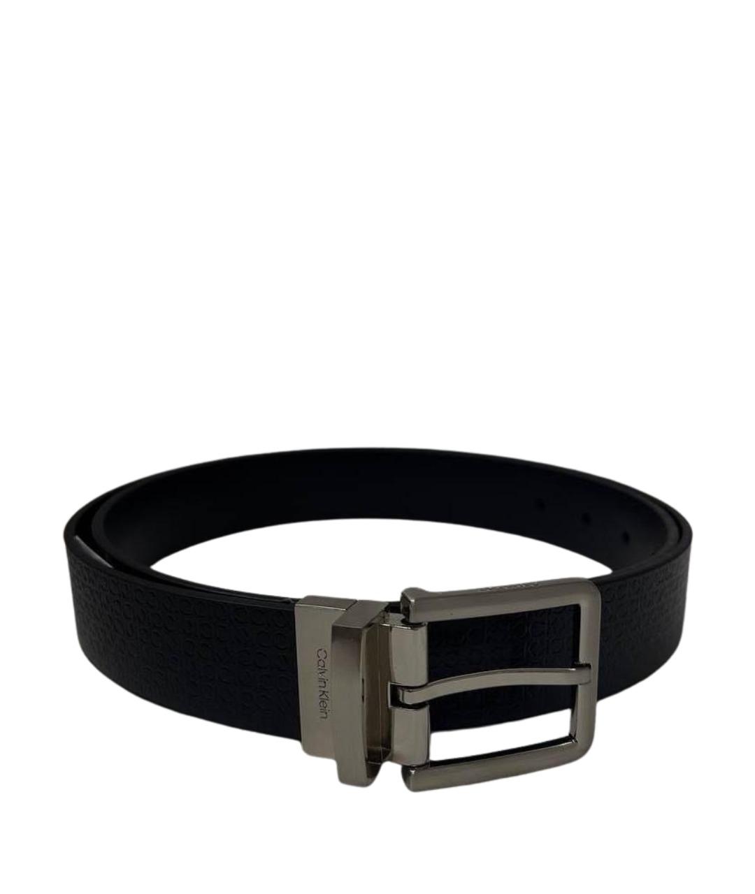 CALVIN KLEIN Черный кожаный ремень, фото 1