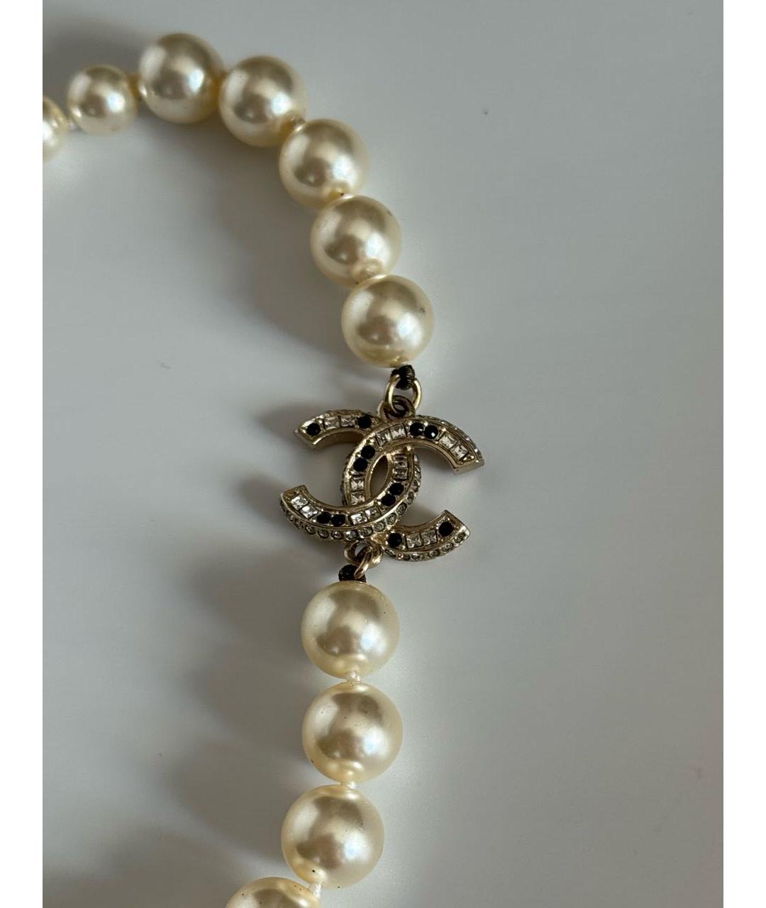 CHANEL Бежевое жемчужное колье, фото 3