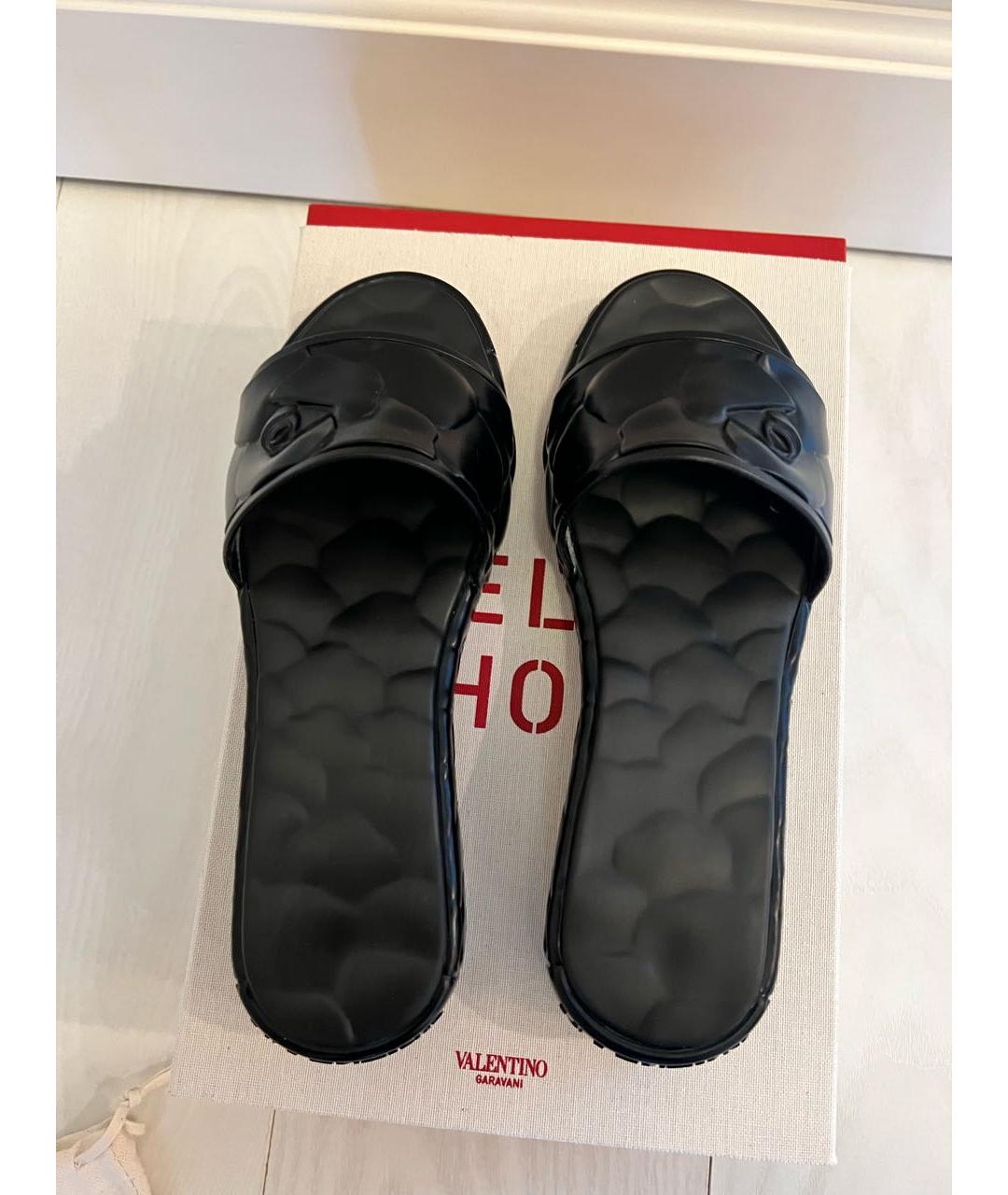 VALENTINO Черные резиновые сабо, фото 3