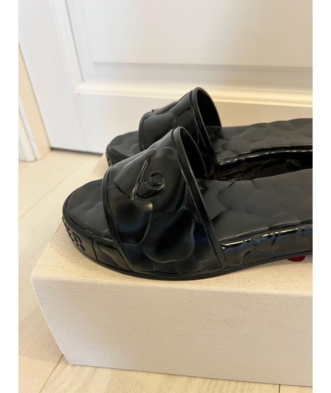 VALENTINO Черные резиновые сабо, фото 6