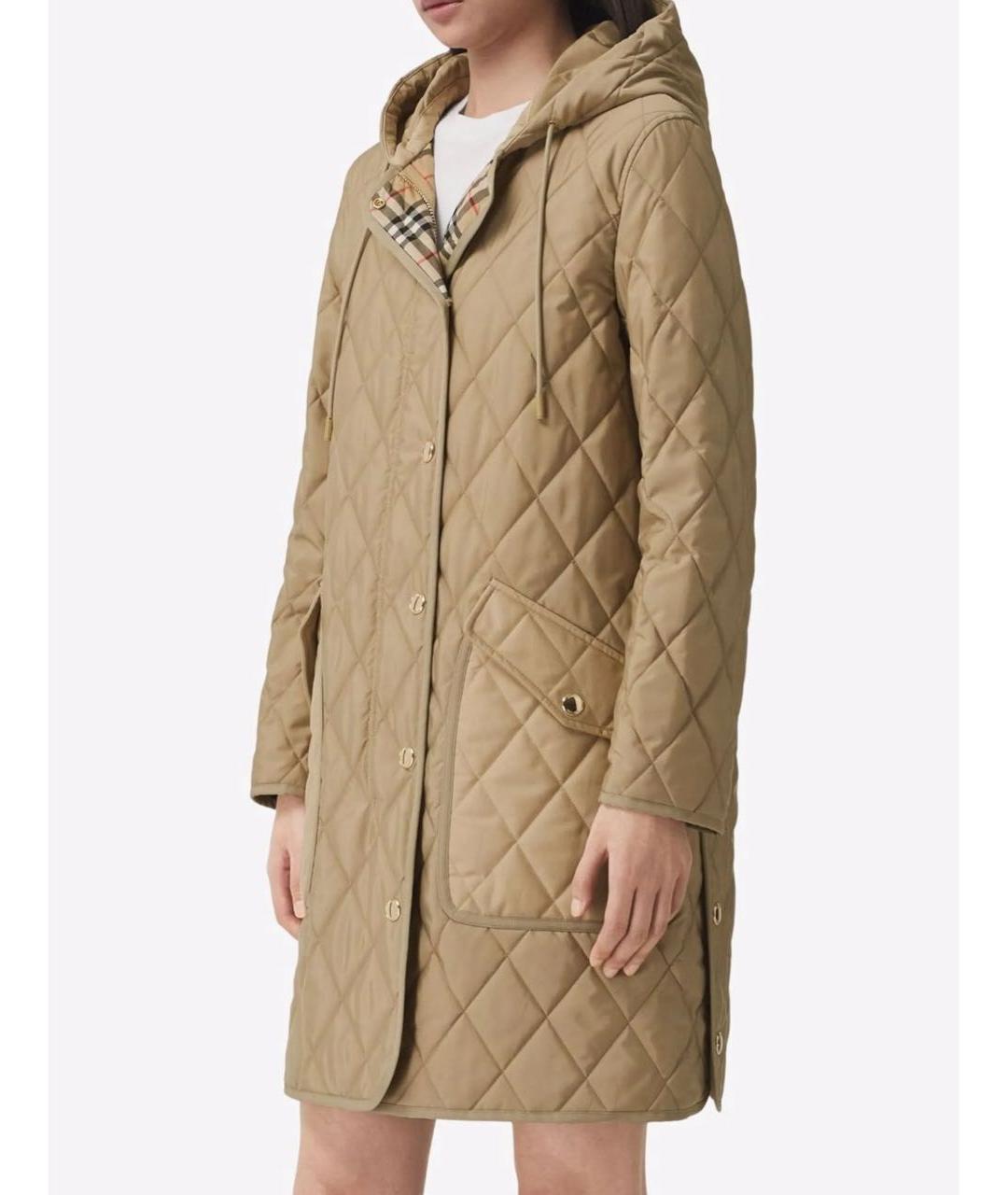 BURBERRY Бежевая полиэстеровая парка, фото 2