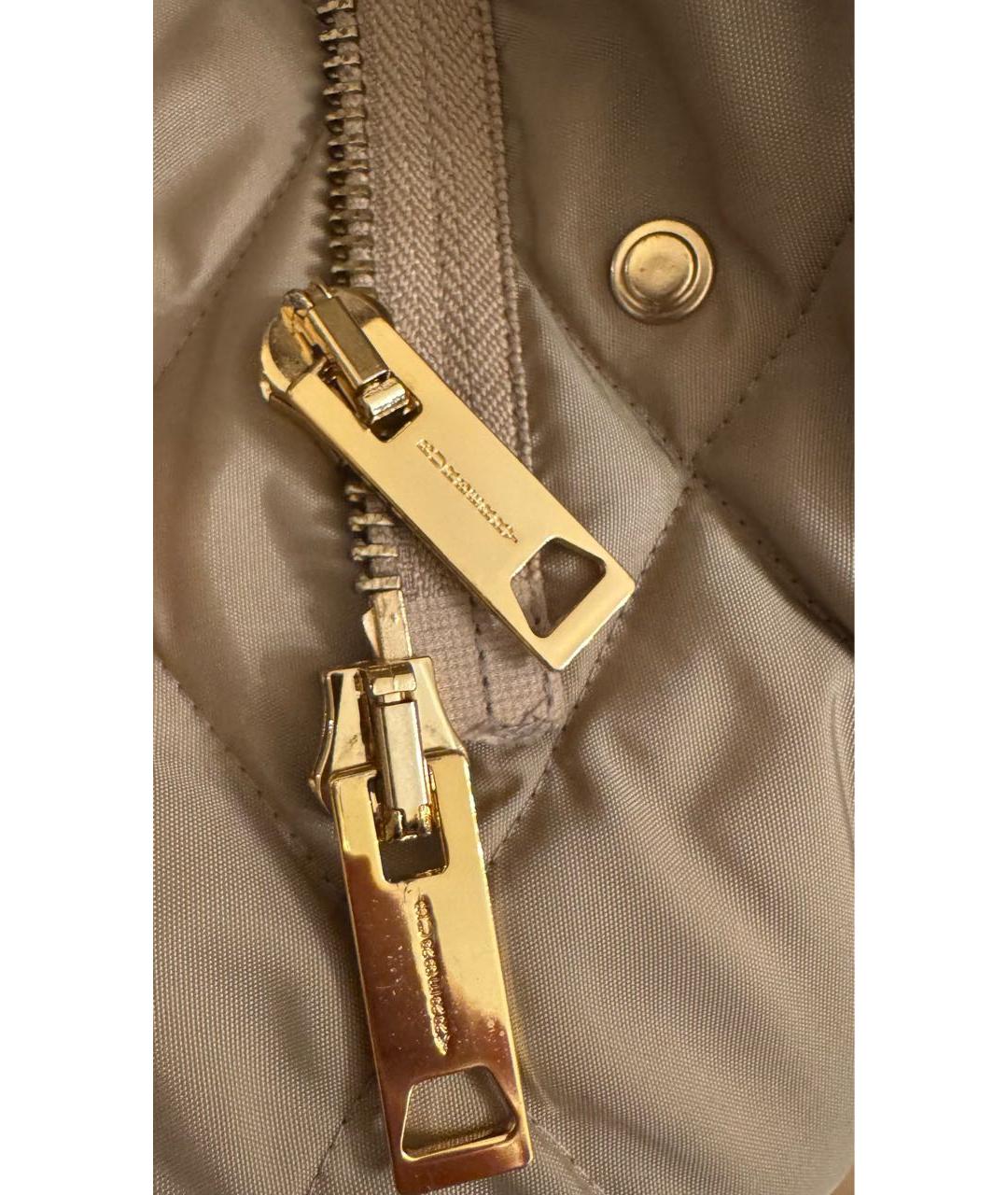 BURBERRY Бежевая полиэстеровая парка, фото 8