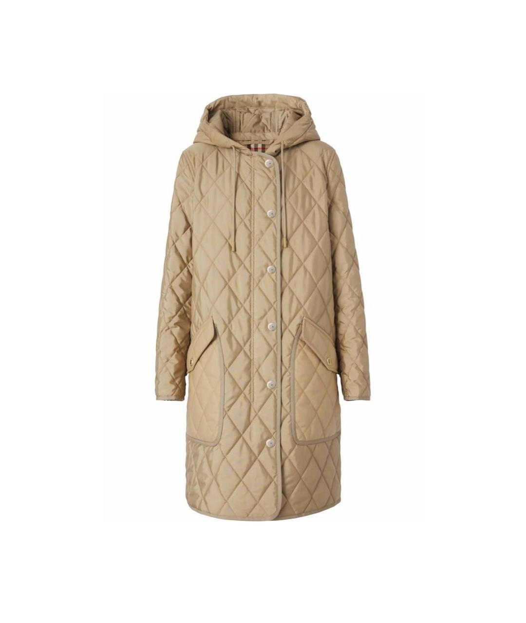 BURBERRY Бежевая полиэстеровая парка, фото 1