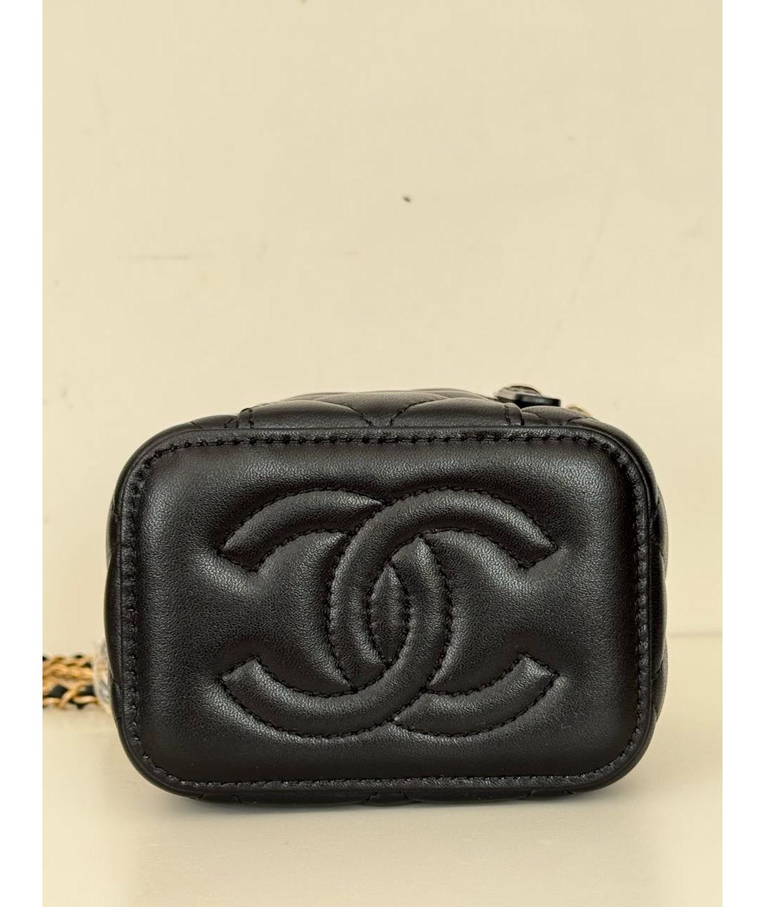 CHANEL Черная кожаная сумка через плечо, фото 5