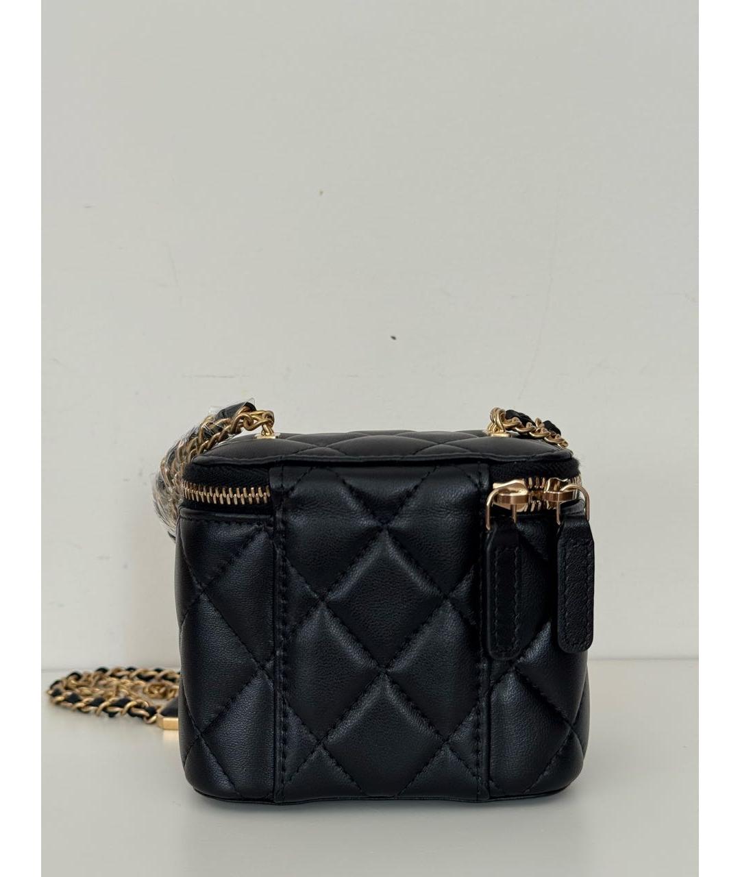 CHANEL Черная кожаная сумка через плечо, фото 3