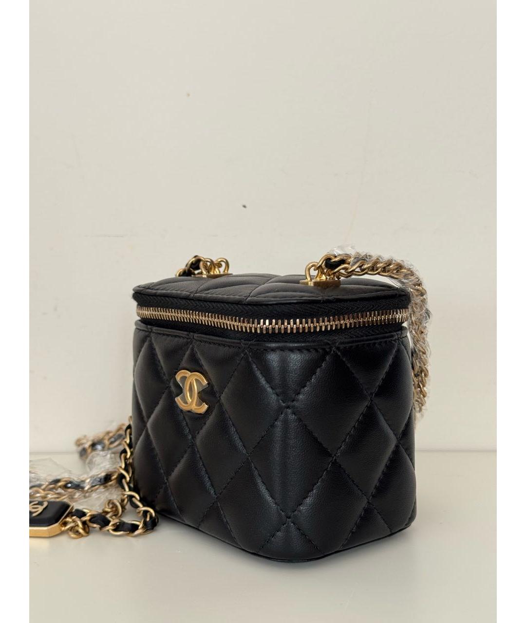 CHANEL Черная кожаная сумка через плечо, фото 2