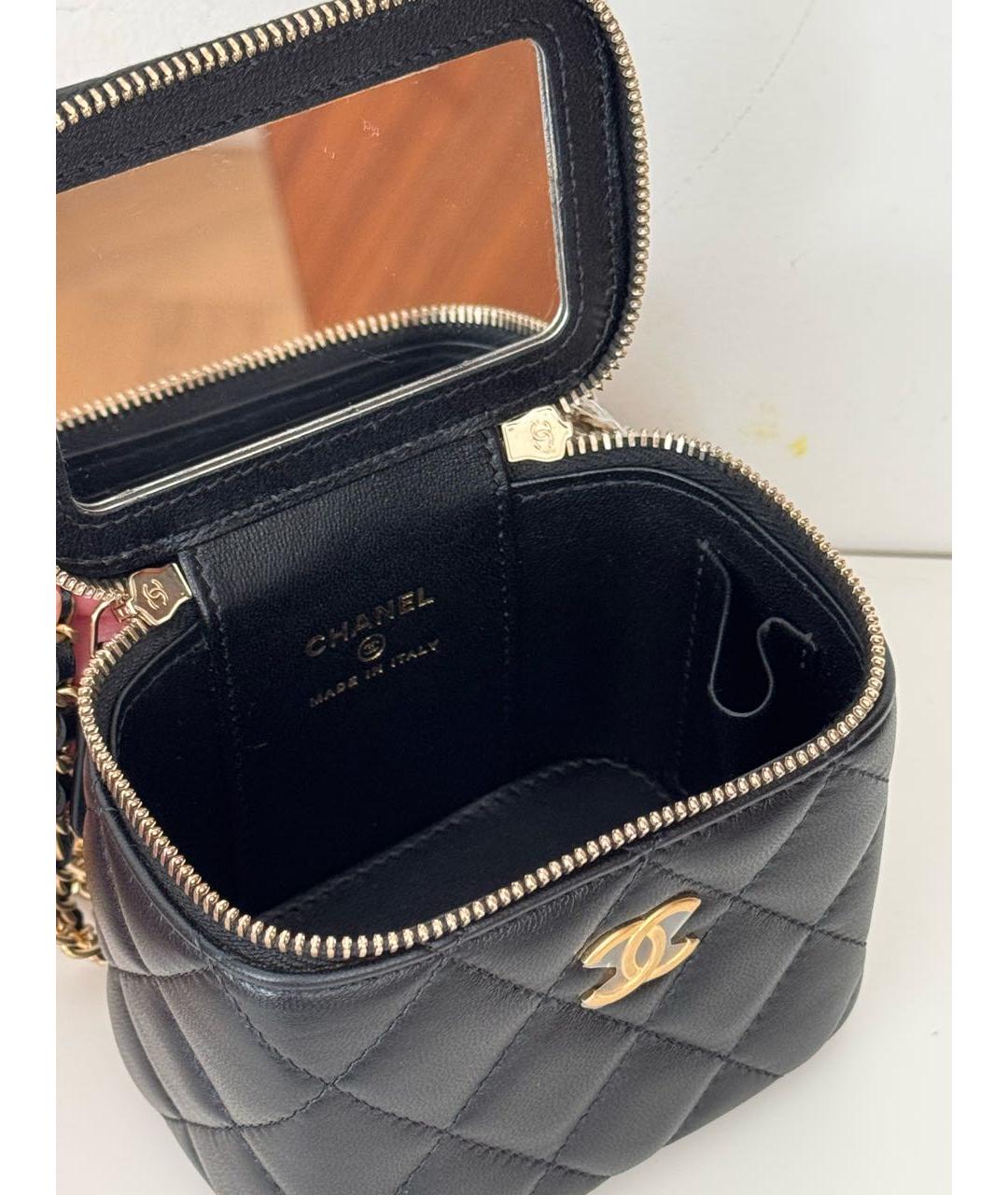 CHANEL Черная кожаная сумка через плечо, фото 4