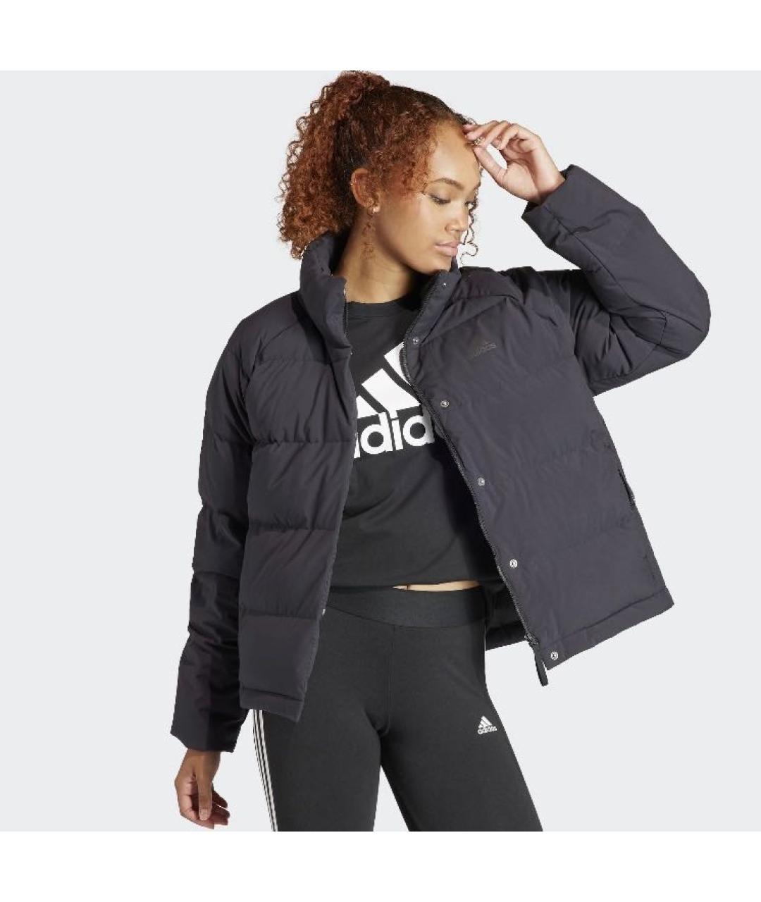 ADIDAS Черный полиэстеровый пуховик, фото 3