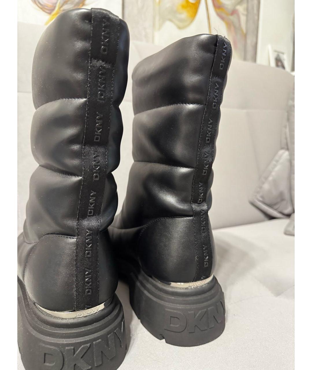 DKNY Черные полусапоги из искусственной кожи, фото 5