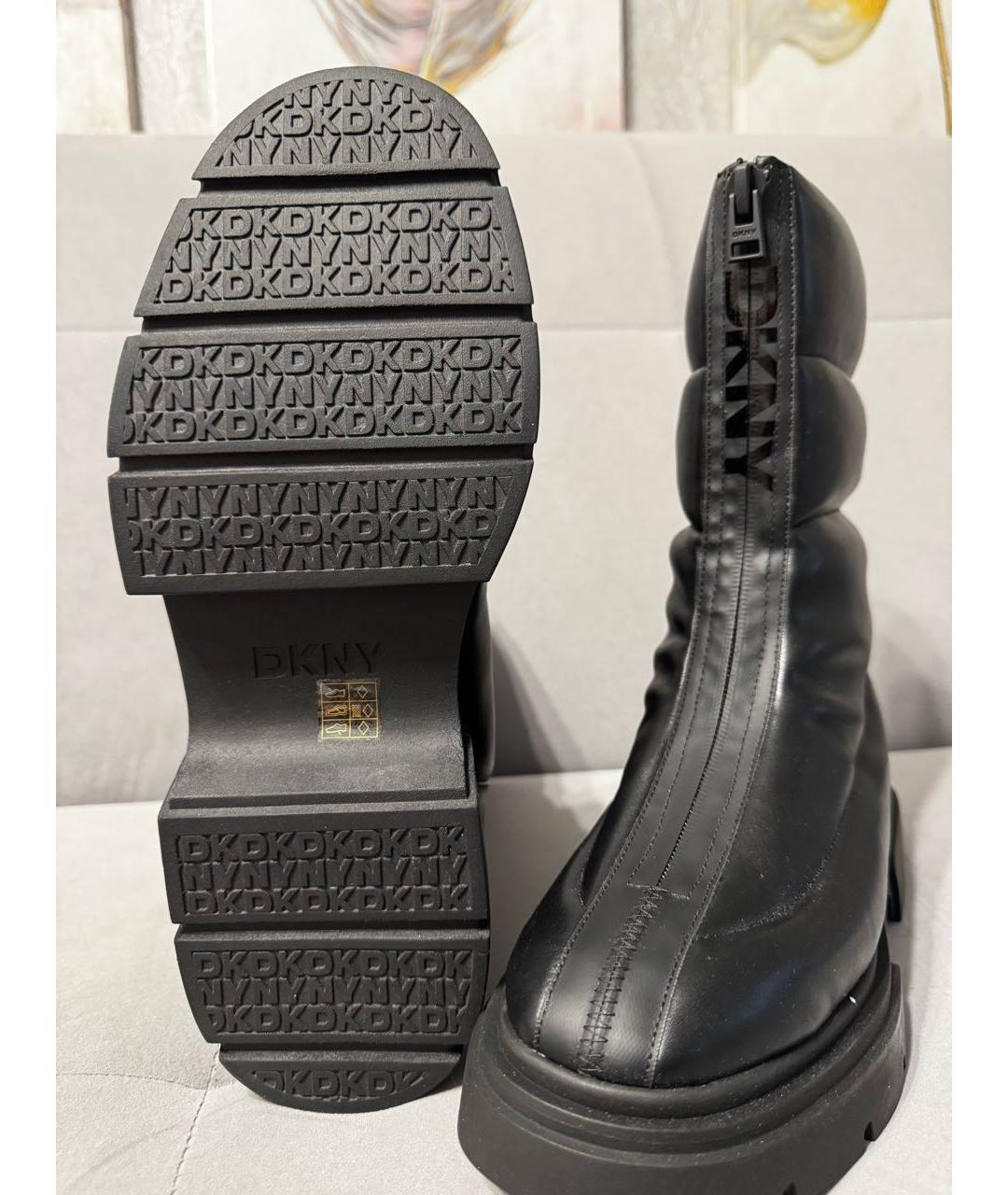 DKNY Черные полусапоги из искусственной кожи, фото 6