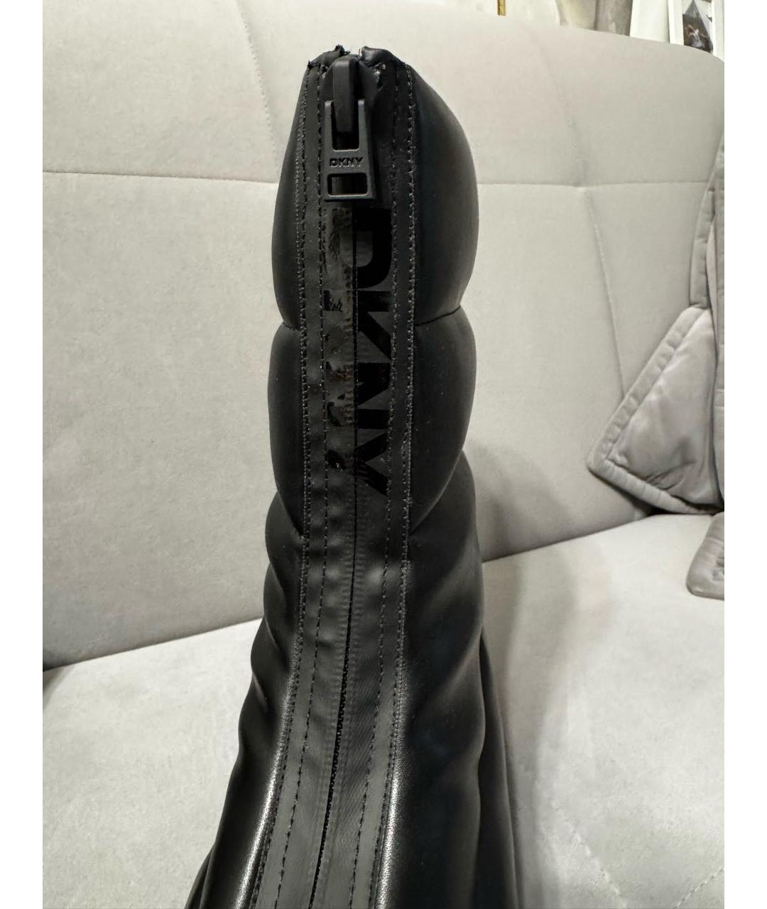 DKNY Черные полусапоги из искусственной кожи, фото 2