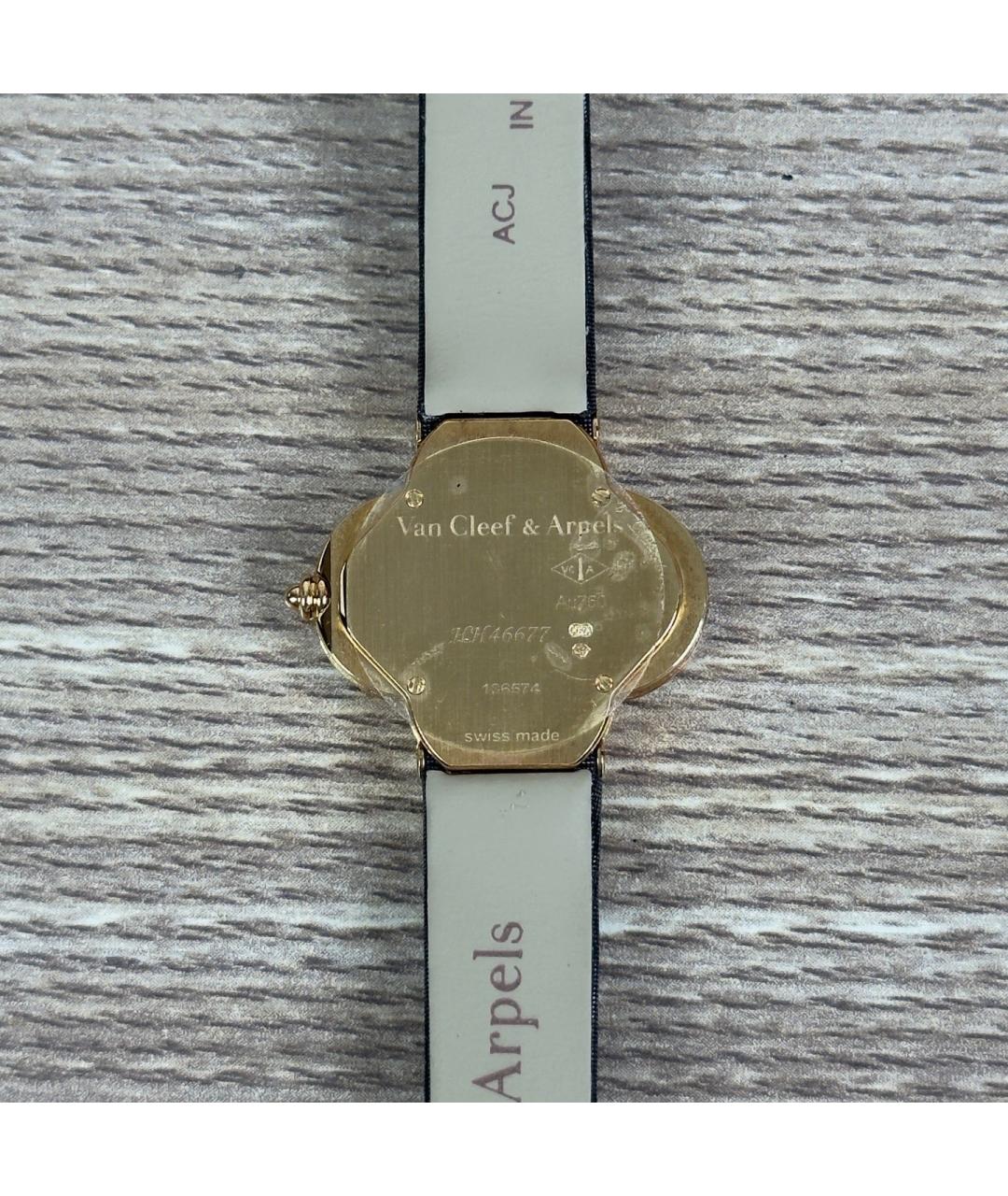 VAN CLEEF & ARPELS Черные часы из желтого золота, фото 5