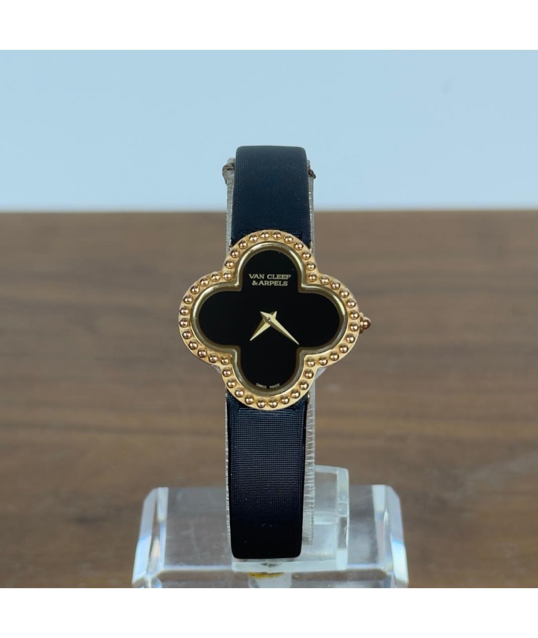 VAN CLEEF & ARPELS Черные часы из желтого золота, фото 2