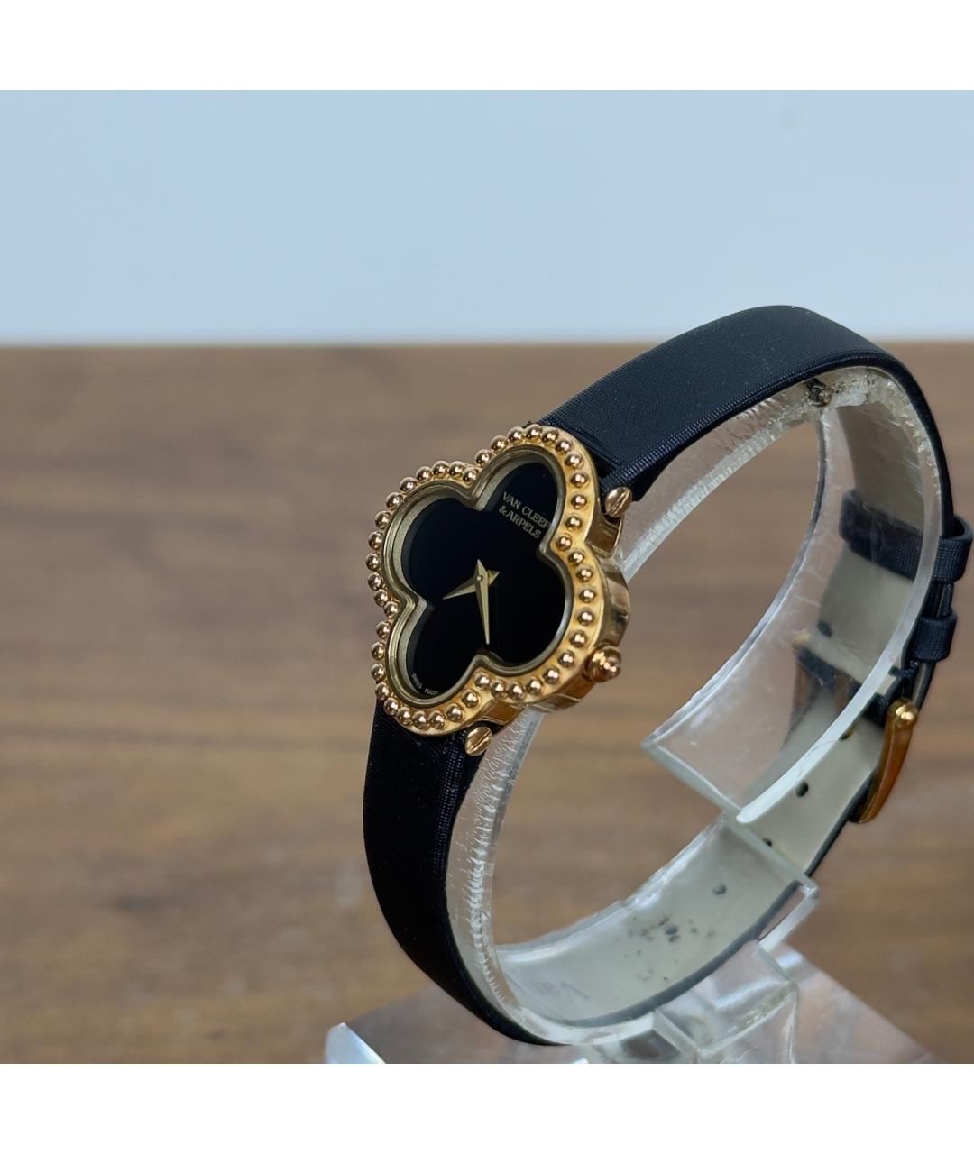 VAN CLEEF & ARPELS Черные часы из желтого золота, фото 3