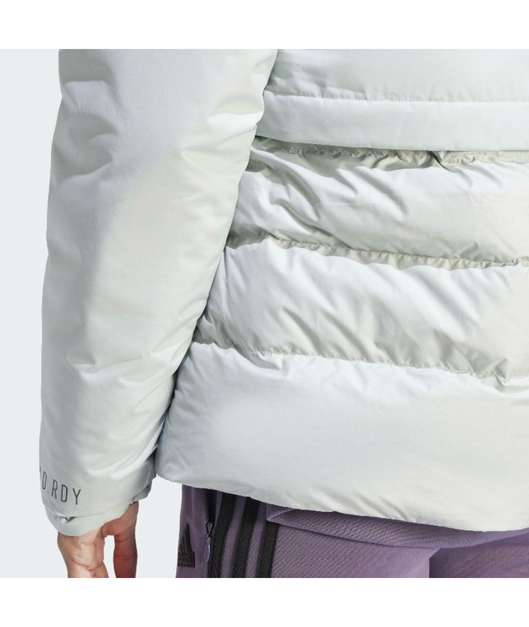 ADIDAS Серый полиэстеровый пуховик, фото 6