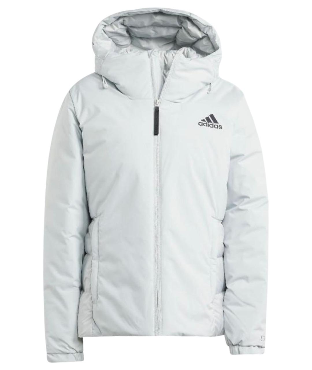 ADIDAS Серый полиэстеровый пуховик, фото 1