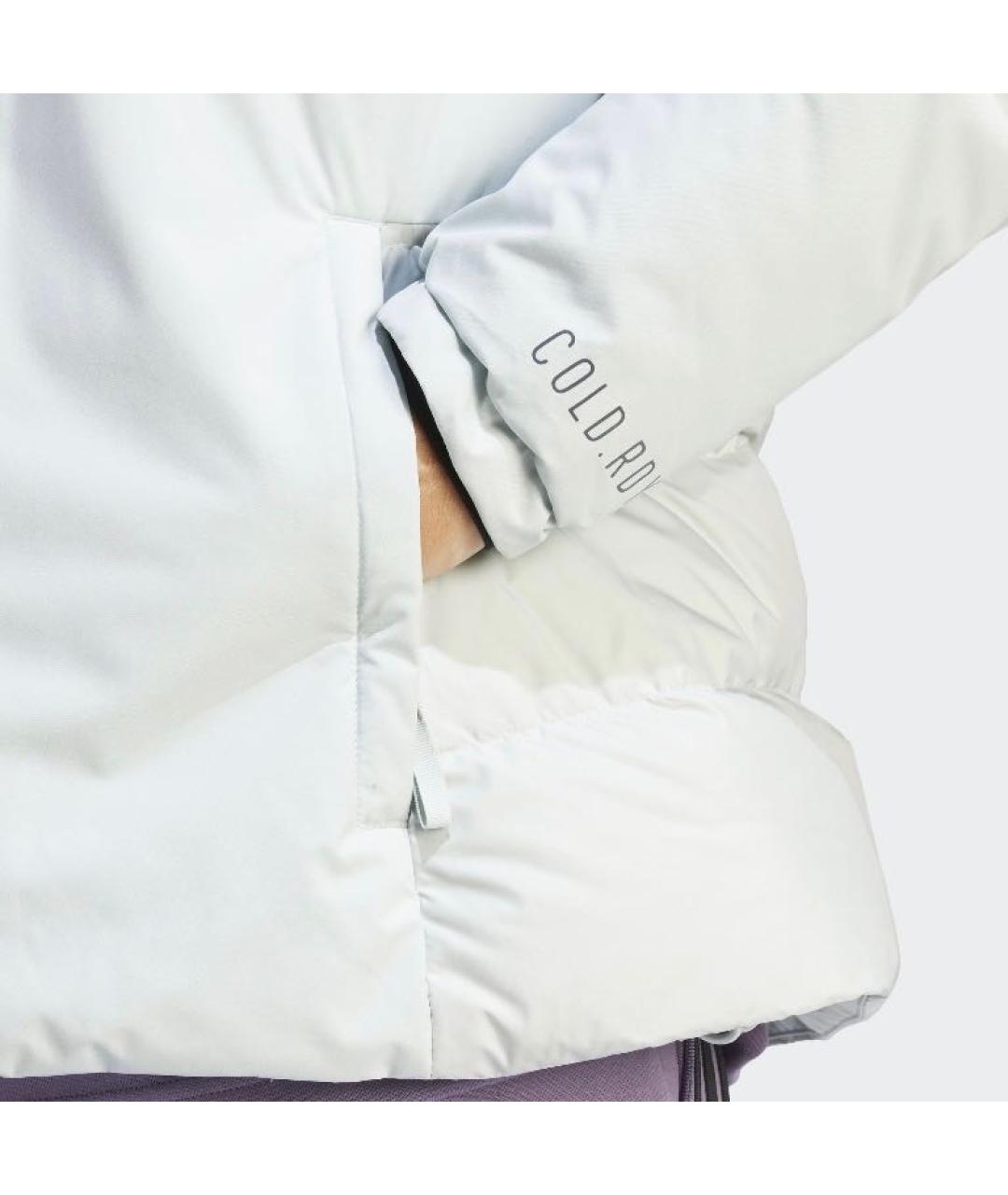 ADIDAS Серый полиэстеровый пуховик, фото 5