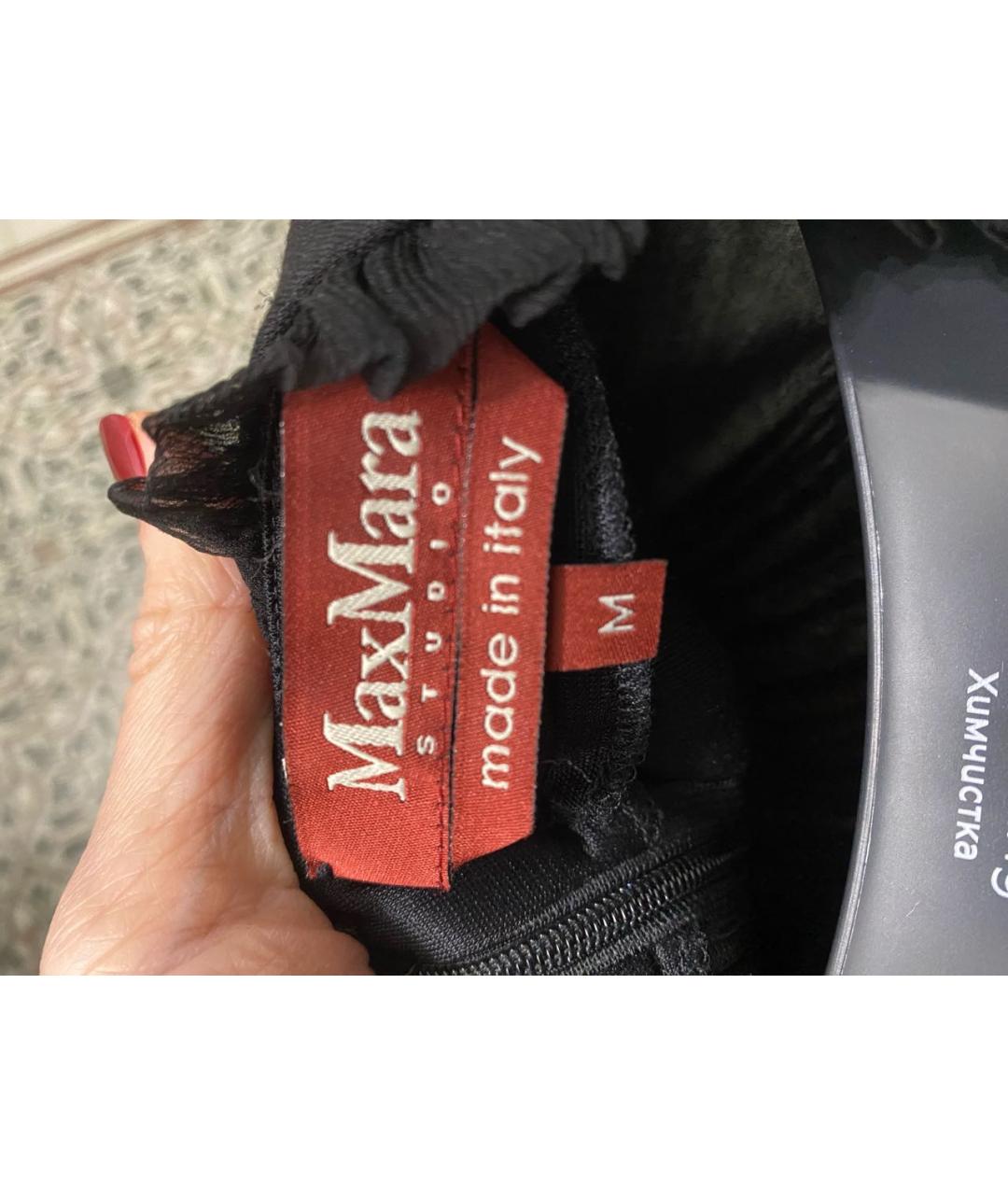 MAX MARA STUDIO Черное вискозное вечернее платье, фото 3