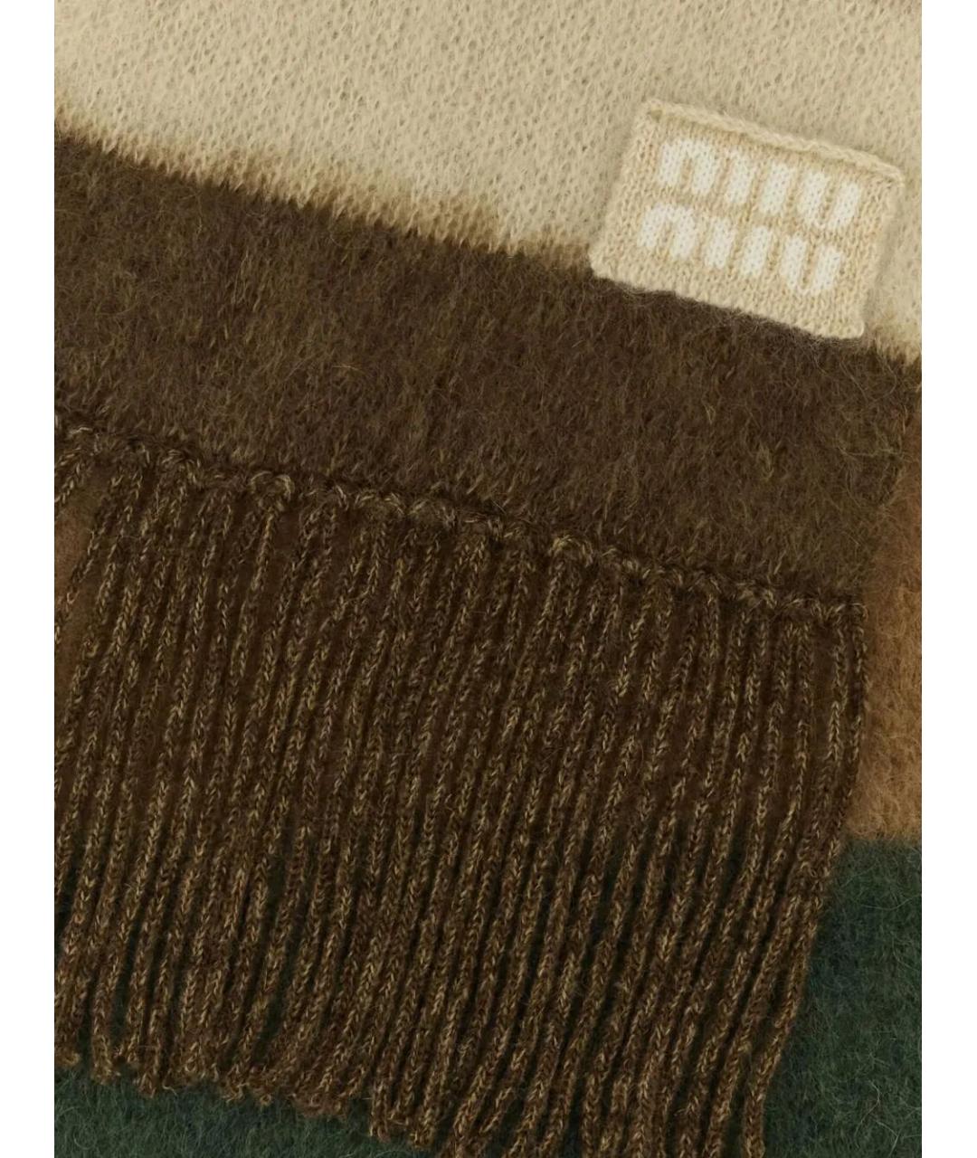 MIU MIU Мульти шерстяной шарф, фото 2