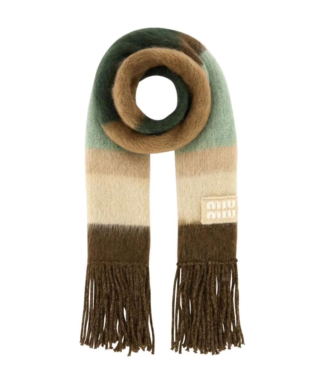 MIU MIU Мульти шерстяной шарф, фото 1