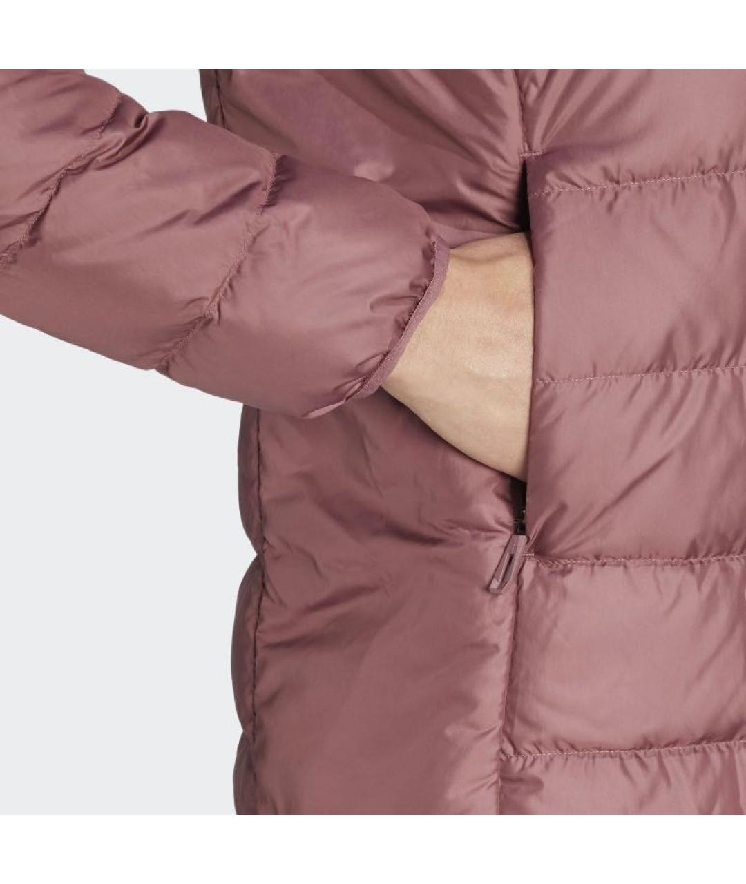 ADIDAS Бордовый полиэстеровый пуховик, фото 5