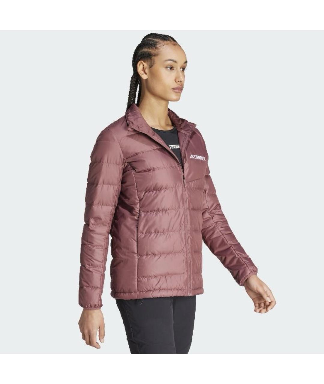 ADIDAS Бордовый полиэстеровый пуховик, фото 4