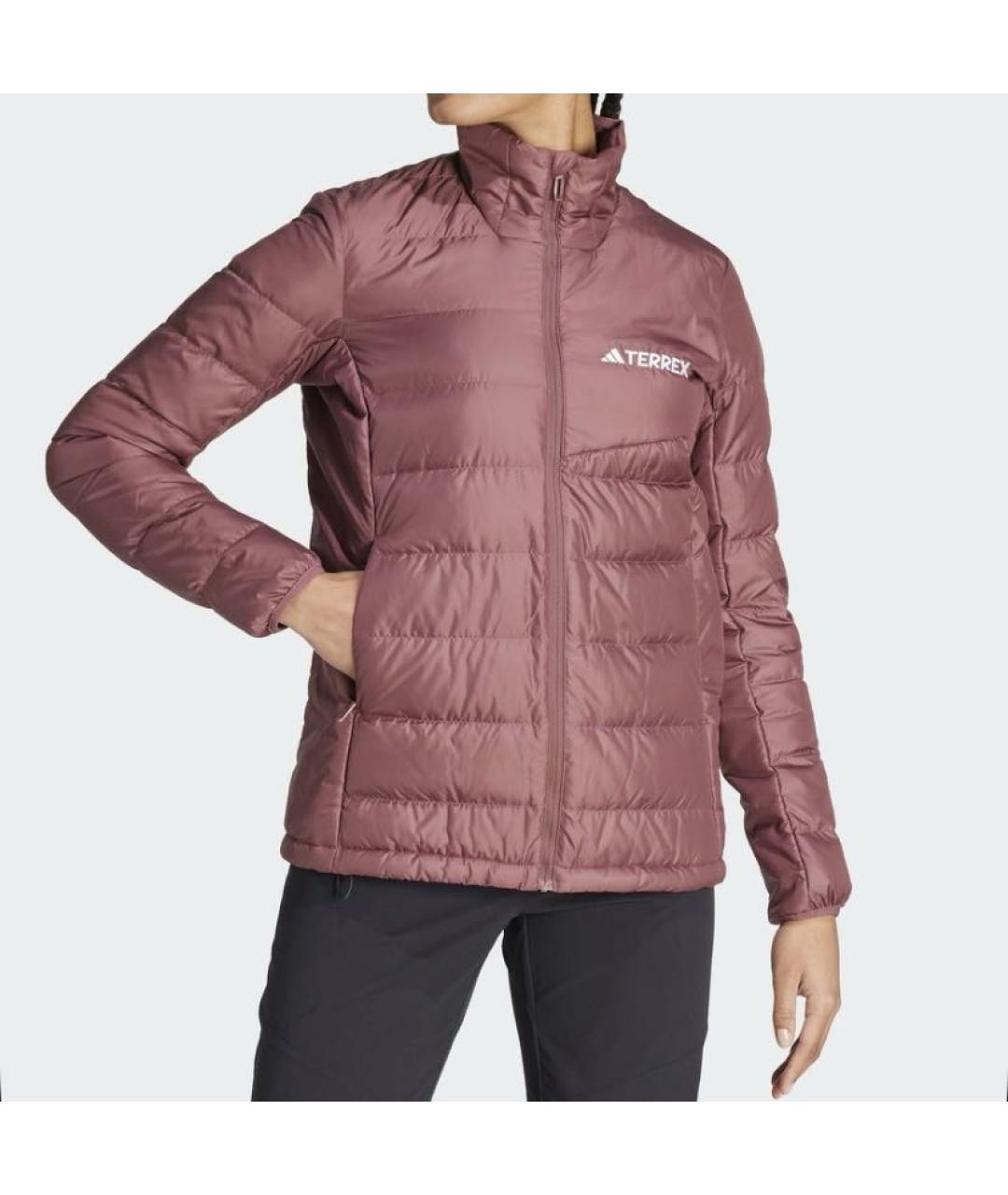 ADIDAS Бордовый полиэстеровый пуховик, фото 2