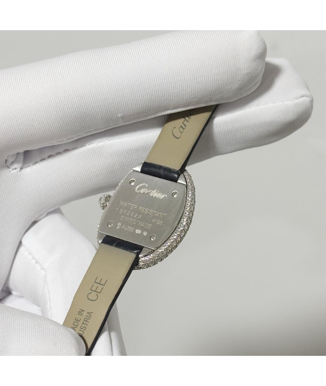 CARTIER Черные часы из белого золота, фото 6